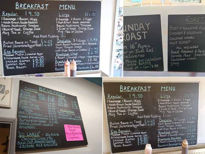 Angela's Coffee Shop Menu