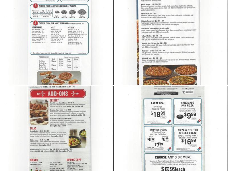 Domino's Pizza Menu