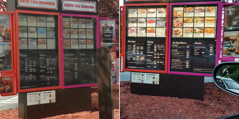 Dunkin' Menu