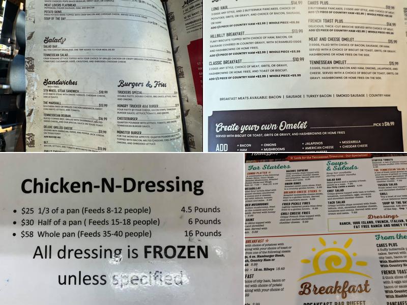 Pop's Barbeque Menu