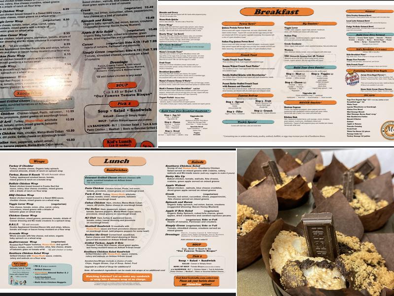 Mama's Java Cafe Menu