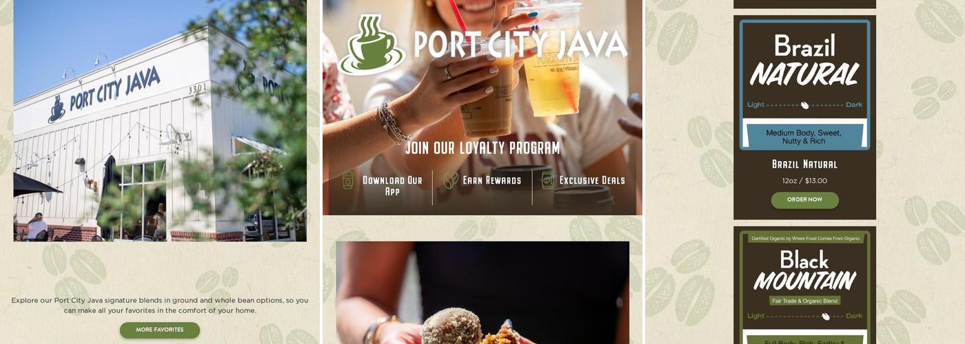 Port City Java Menu