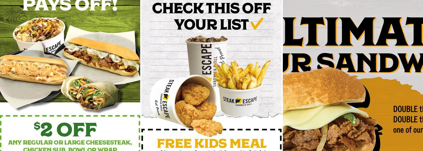 Steak Escape Menu