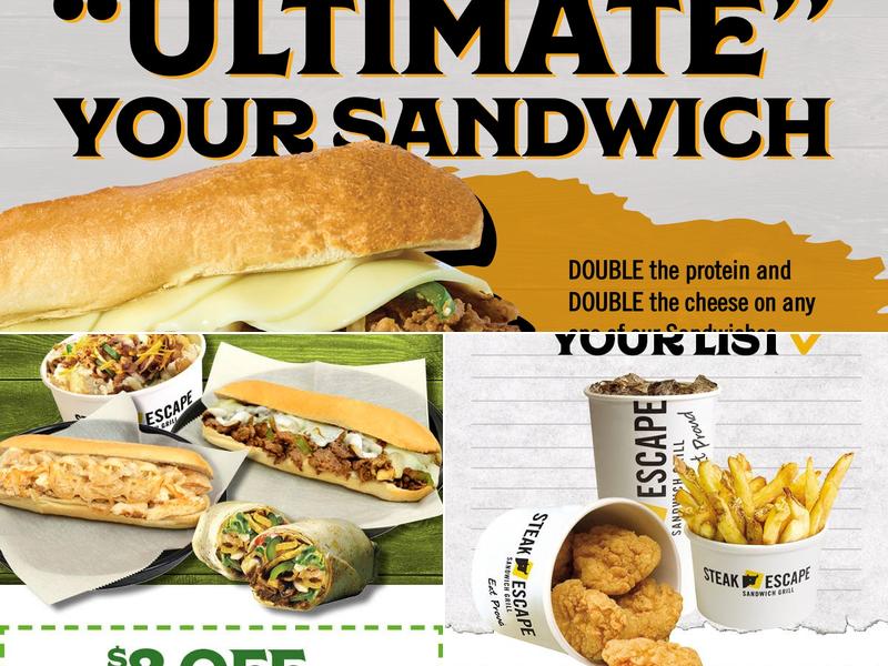 Steak Escape Menu