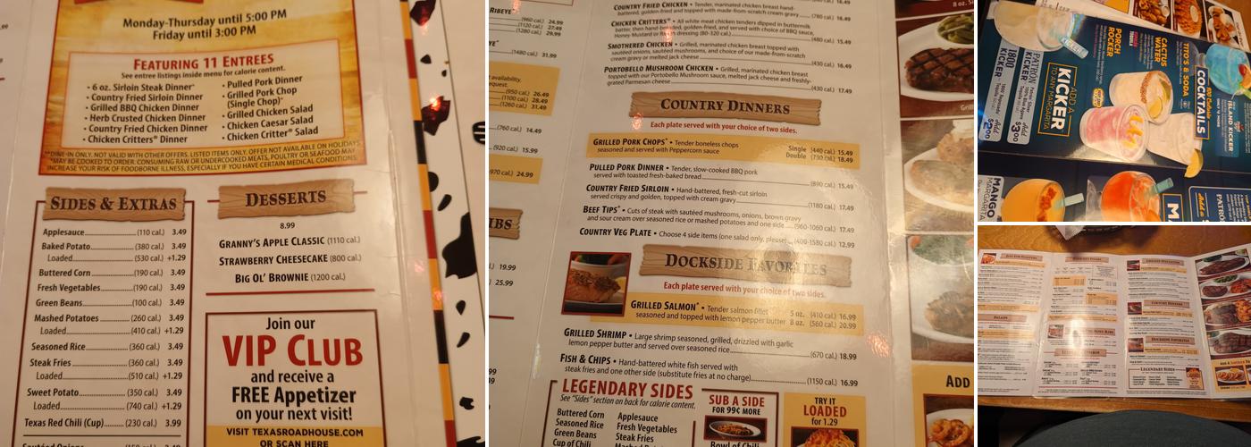 Texas Roadhouse Menu
