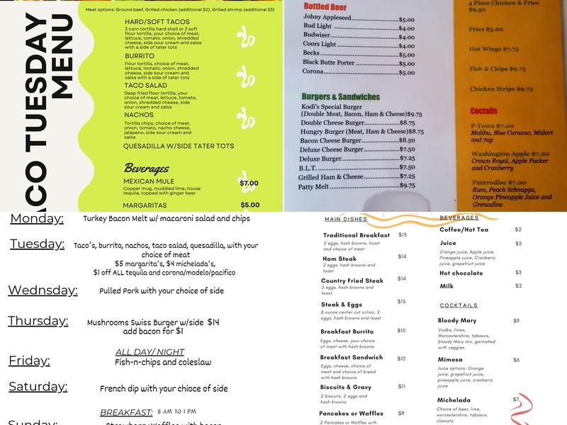 Bar Menu
