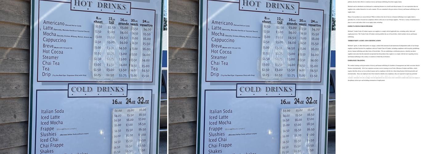Michael's Menu