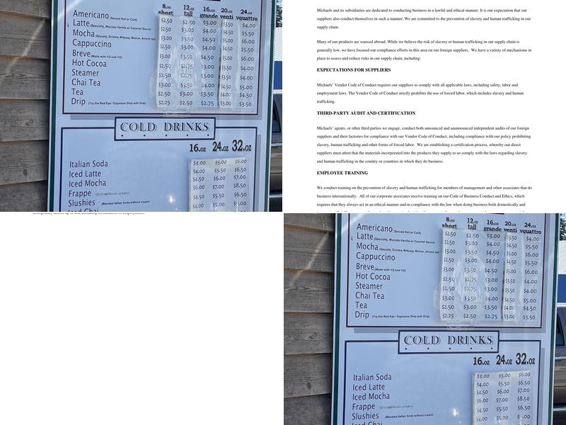 Michael's Menu
