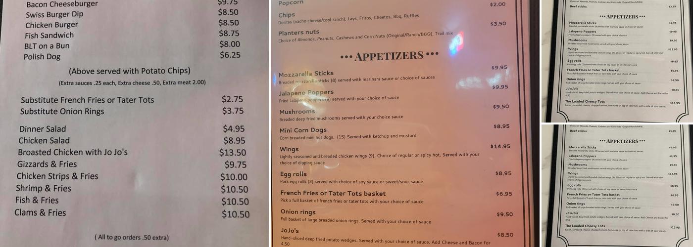 Bj's Branding Iron BAR & GRILL Menu