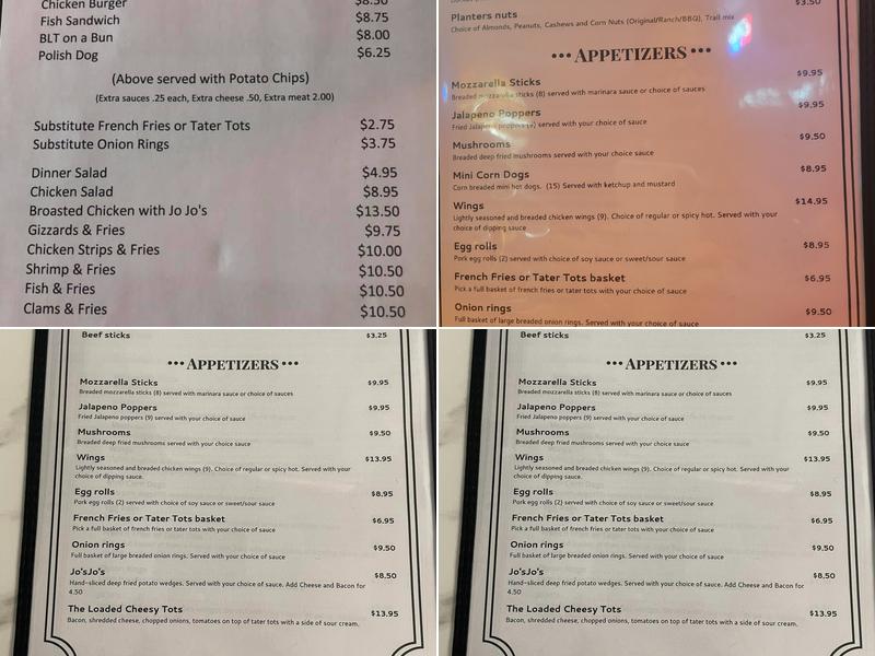Bj's Branding Iron BAR & GRILL Menu