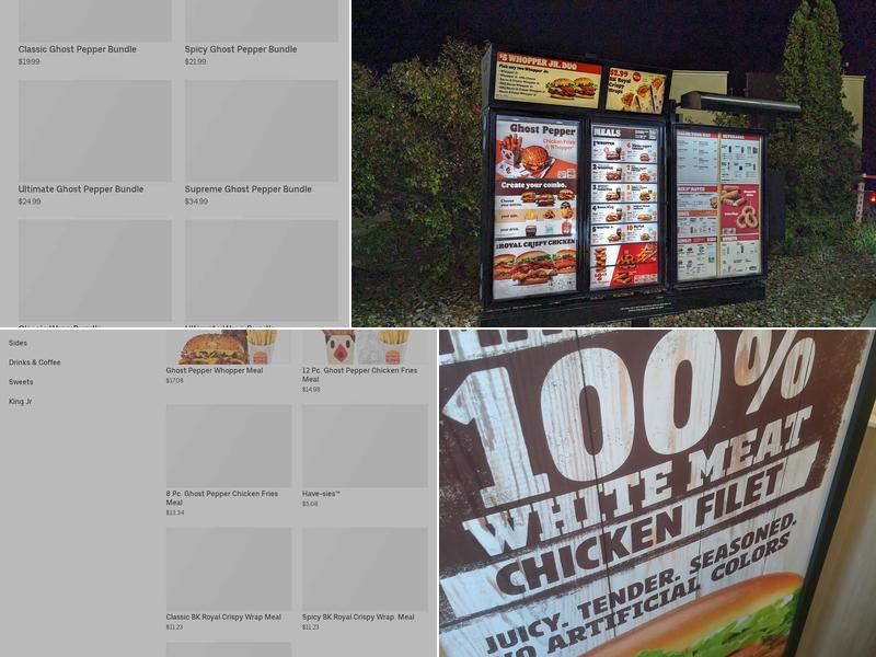 Burger King Menu