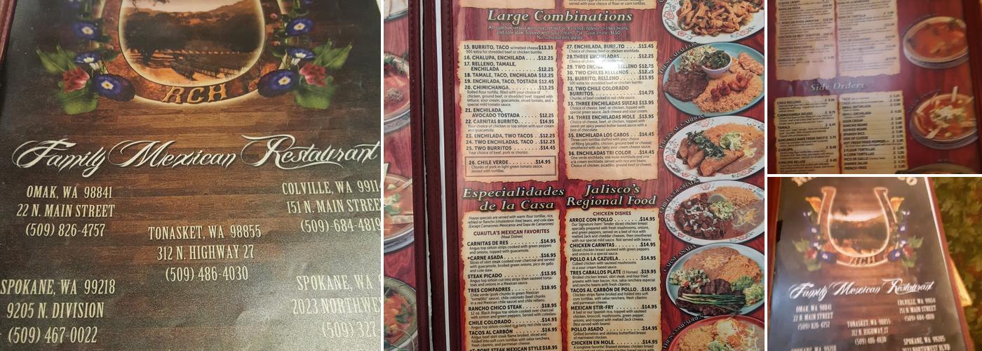 Rancho Chico Menu