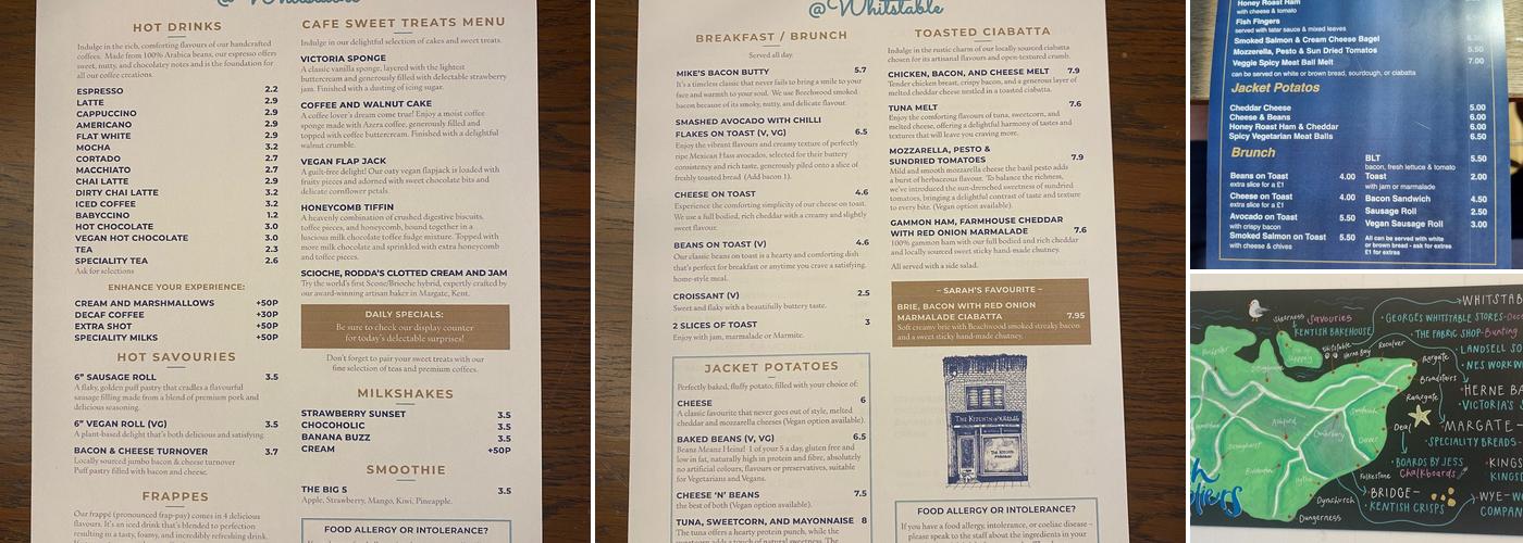 The Kitchen @whitstable Menu