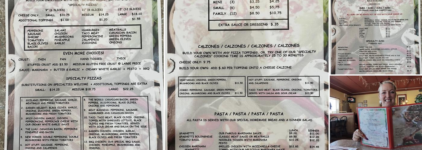 Hometown Pizza Menu
