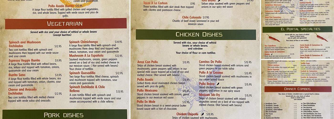 El Portal Menu