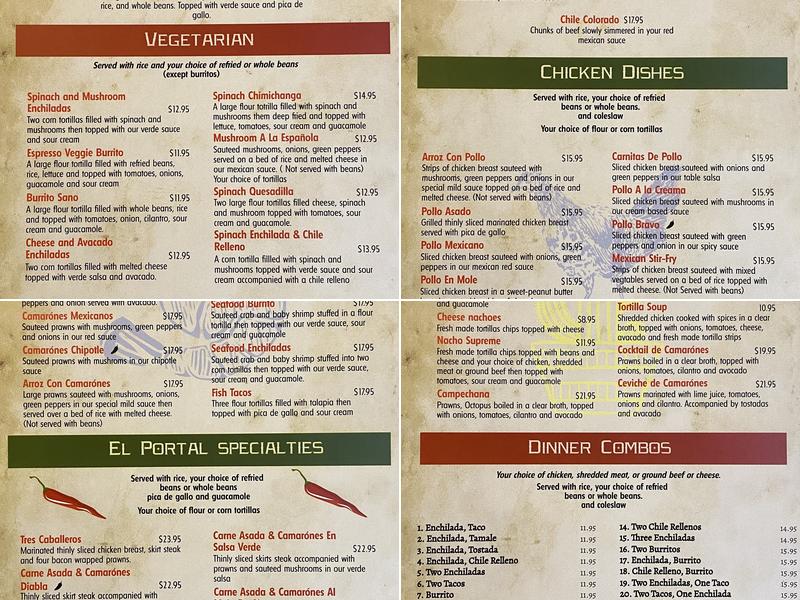 El Portal Menu
