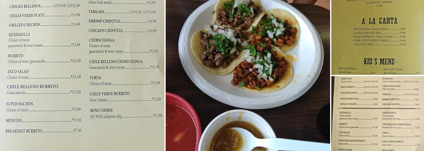 El Sombrero Menu