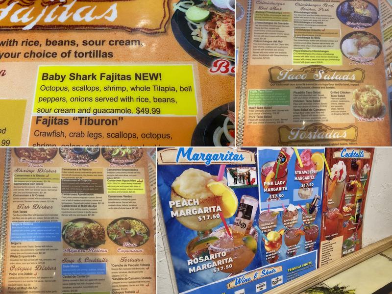 Plaza Mexicana Menu