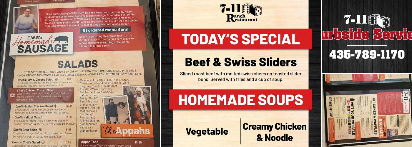 7-11 Ranch Restaurant Menu