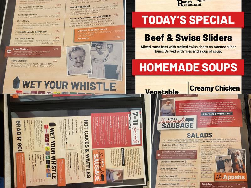 7-11 Ranch Restaurant Menu