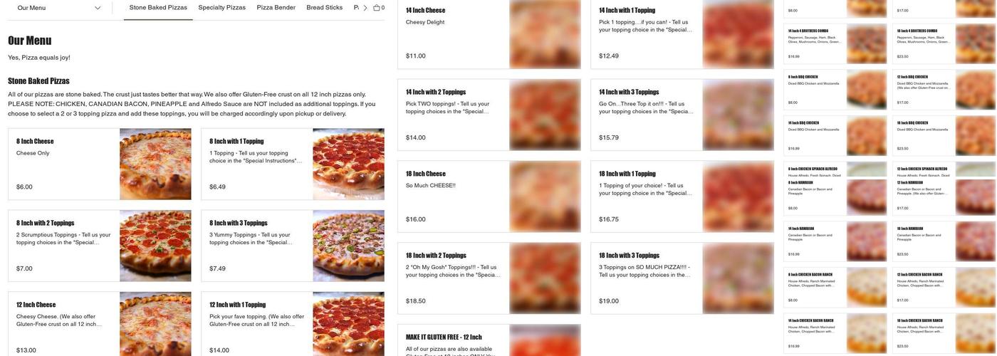 4 Brothers Pizza Menu