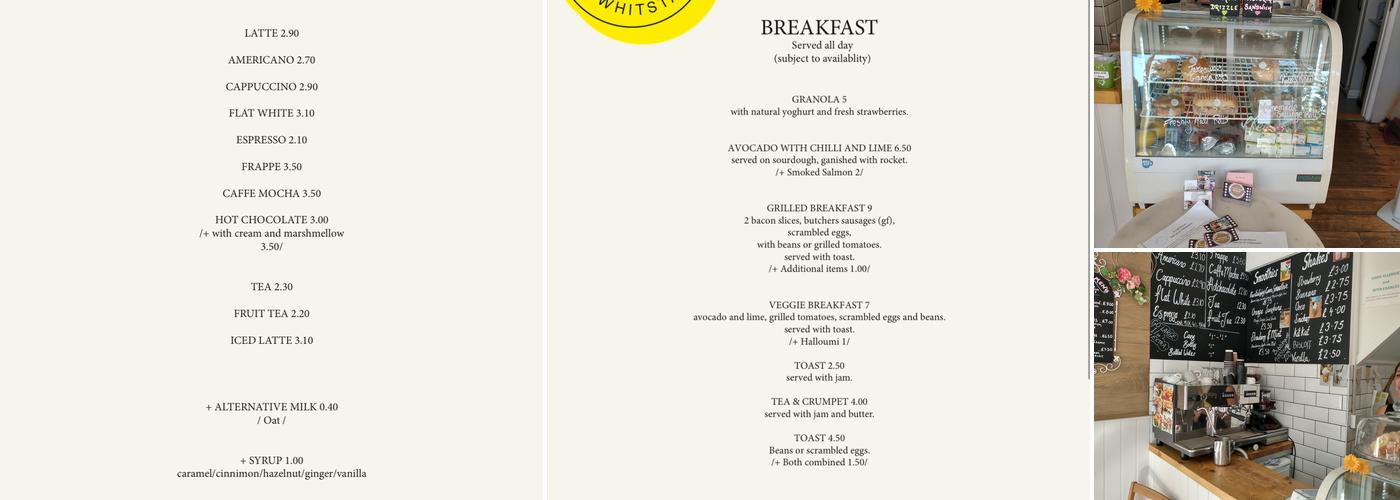 Thirst Love Café Menu