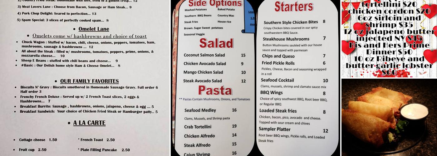 Christopher's Stk House LLC Menu