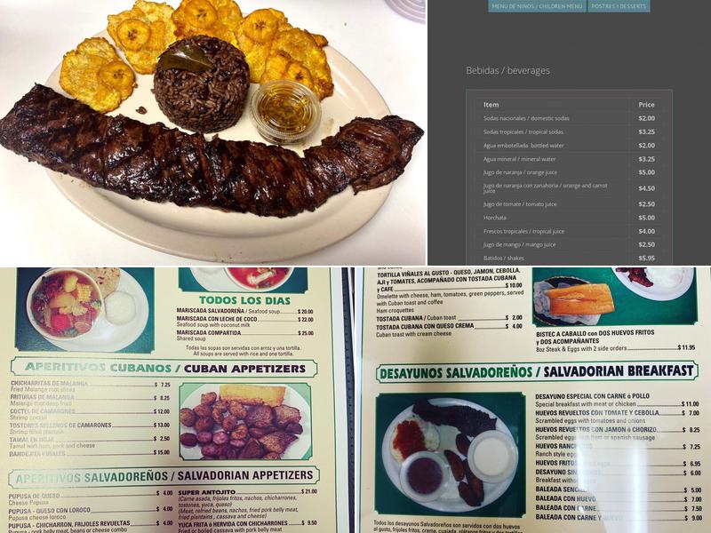 Cafe Vinales Menu