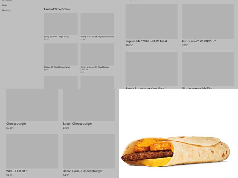 Burger King Menu