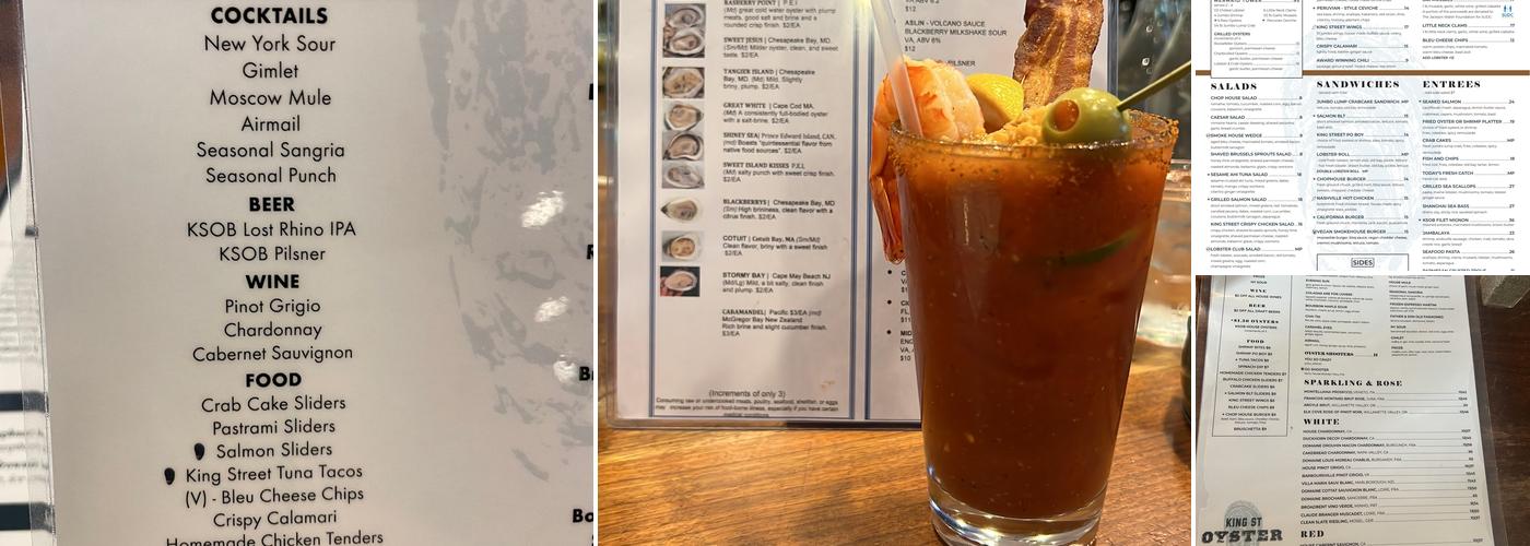 King Street Oyster Bar Menu