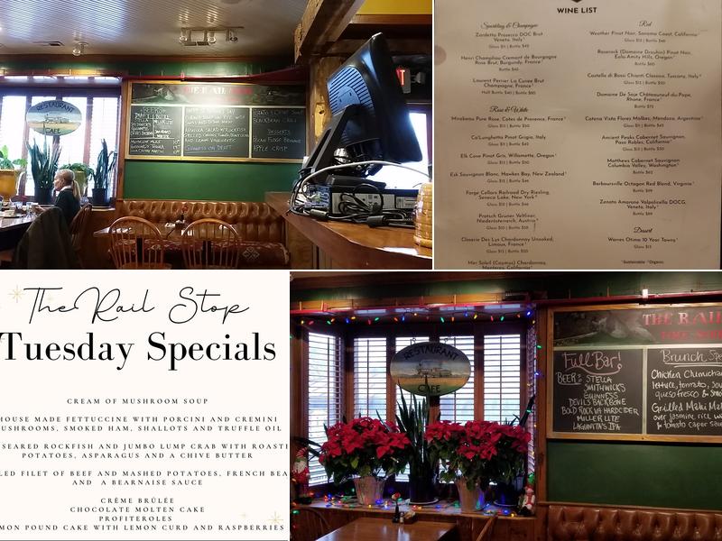The Rail Stop Restaurant Menu