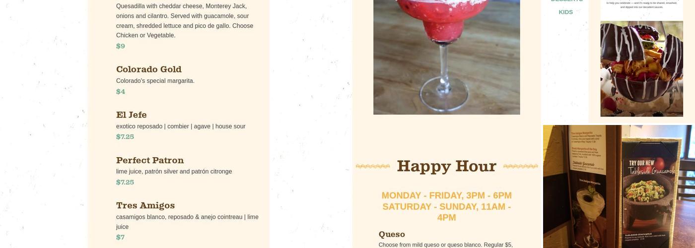 Hacienda Colorado Menu