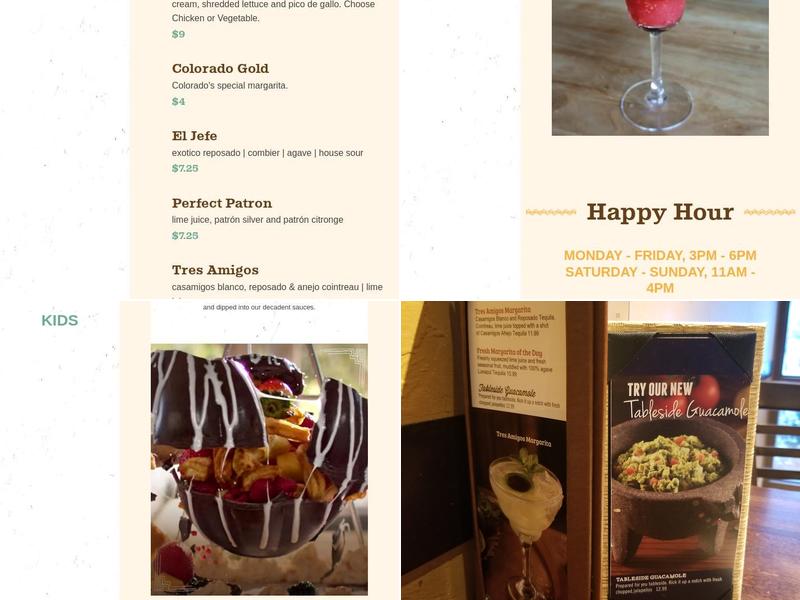 Hacienda Colorado Menu
