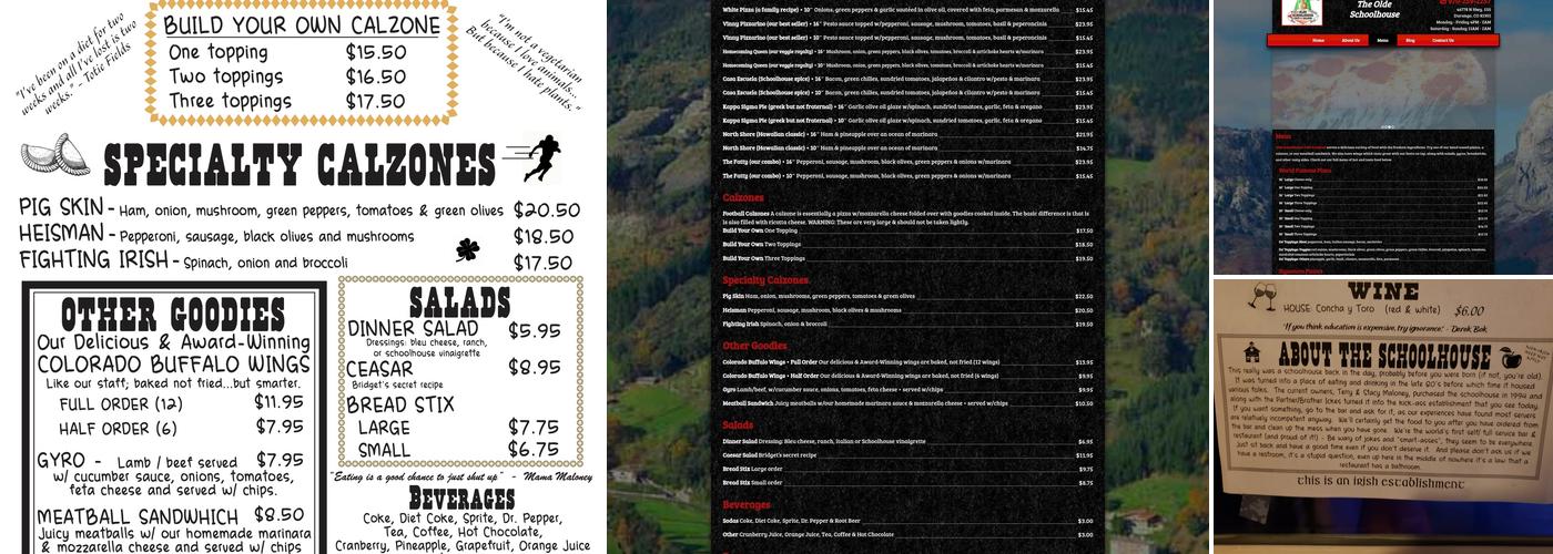 Olde Schoolhouse Cafe Menu