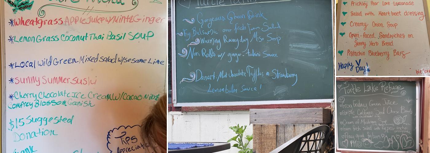 Turtle Lake Refuge Menu