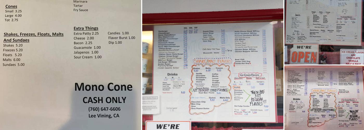 Mono Cone Menu