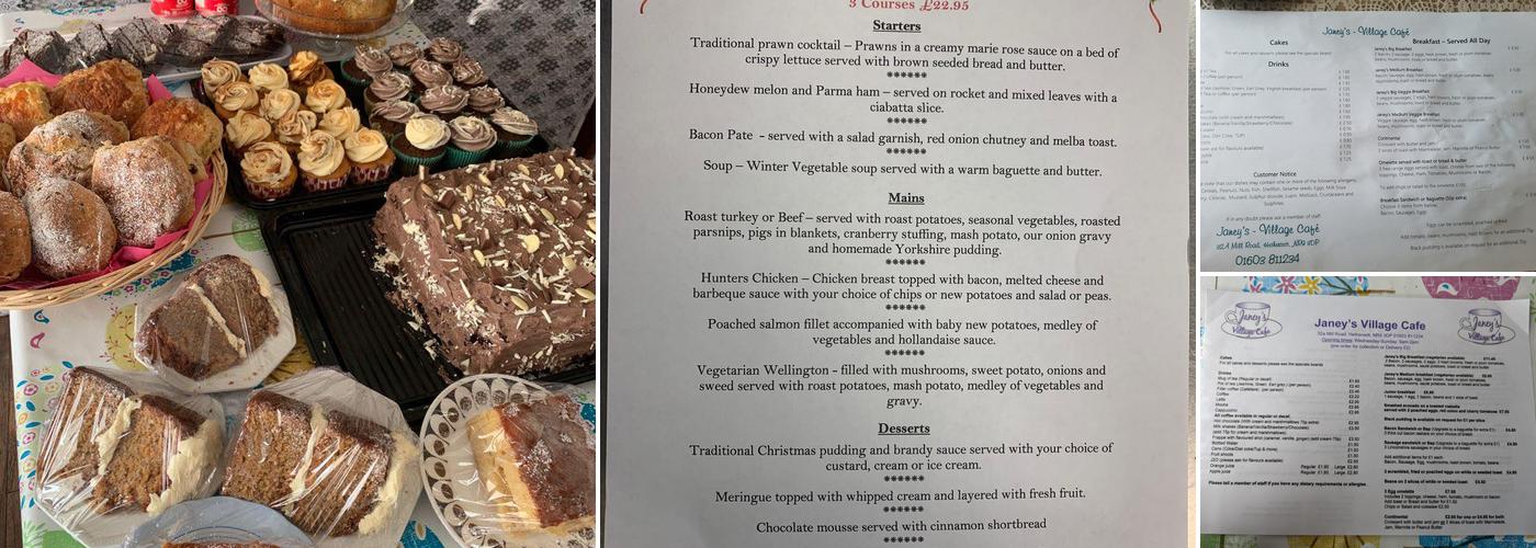 Janey's Village Cafe Menu