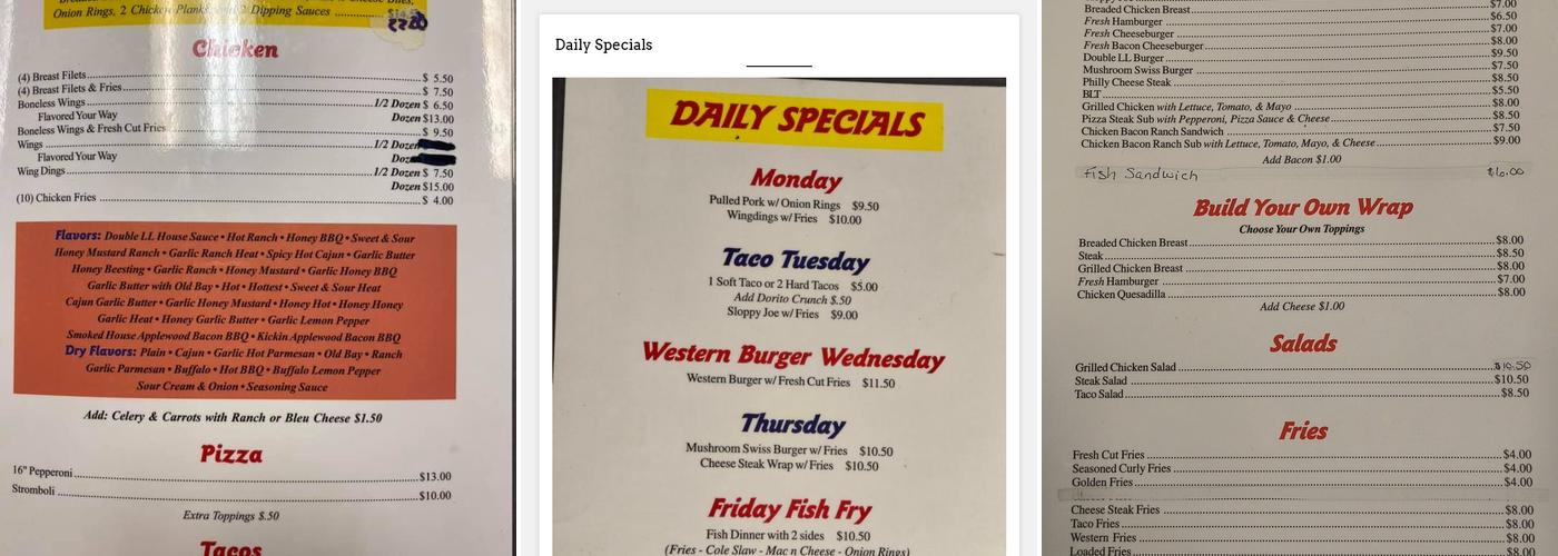 Double LL Menu