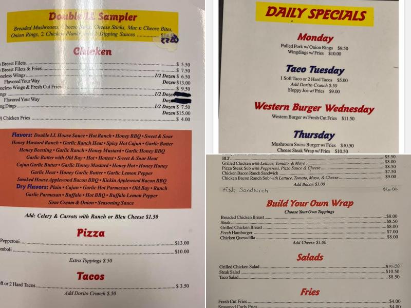 Double LL Menu
