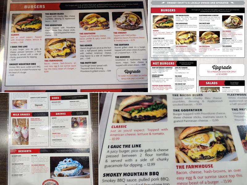 Swaney Swift's on the Square Menu