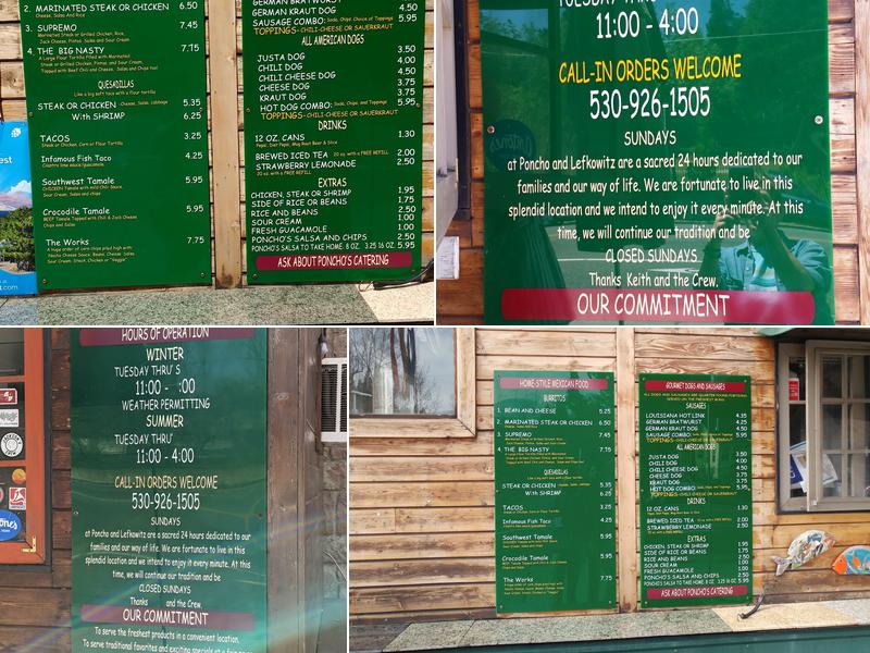 Poncho & Lefkowitz Menu