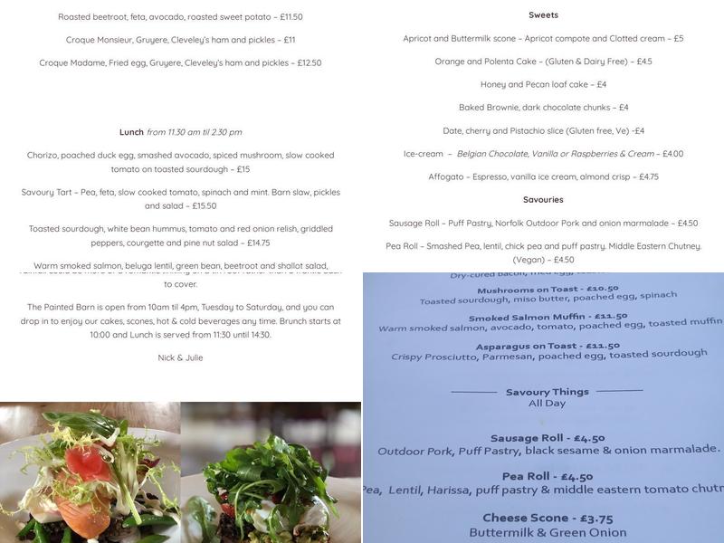 The Painted Barn Ltd Menu