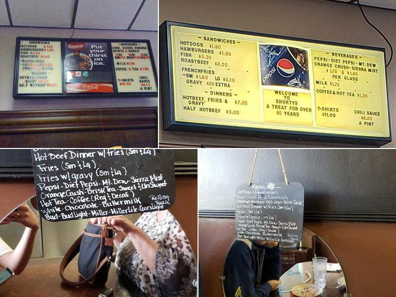 Shorty's Lunch Menu