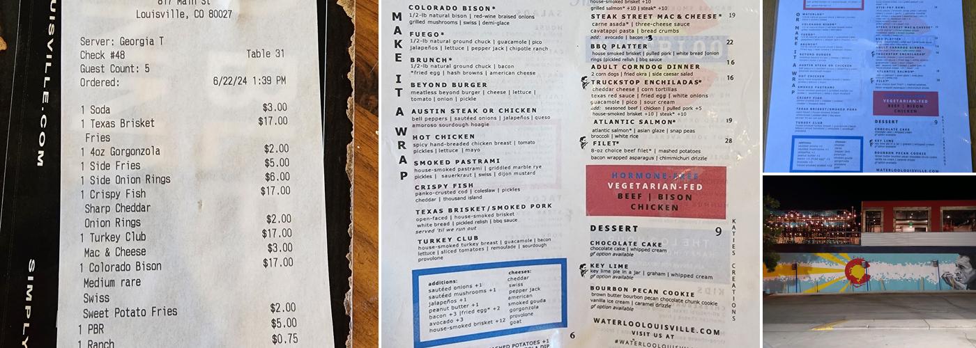 Waterloo Menu