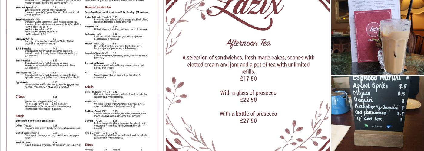 Lazix Menu