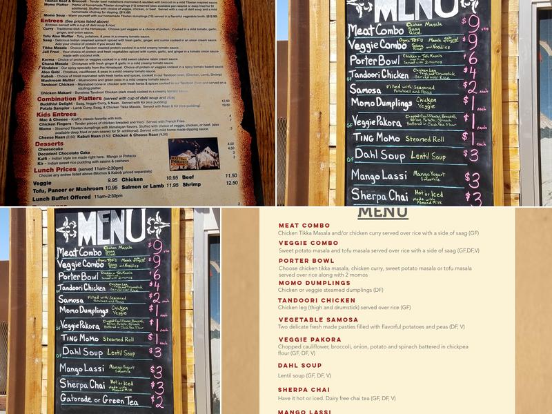 Tibet's Restaurant & Bar Menu