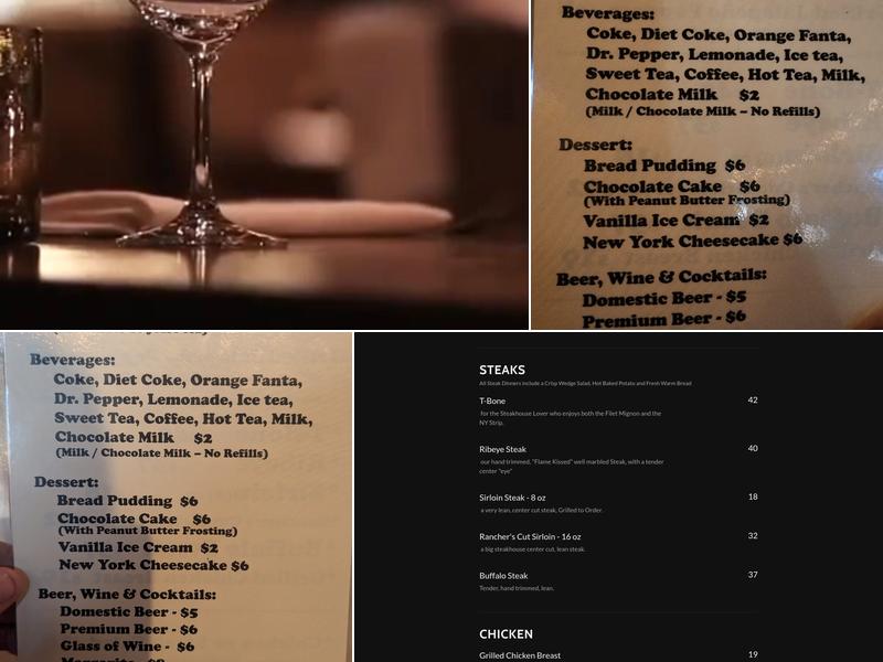 The Flame Steakhouse Menu
