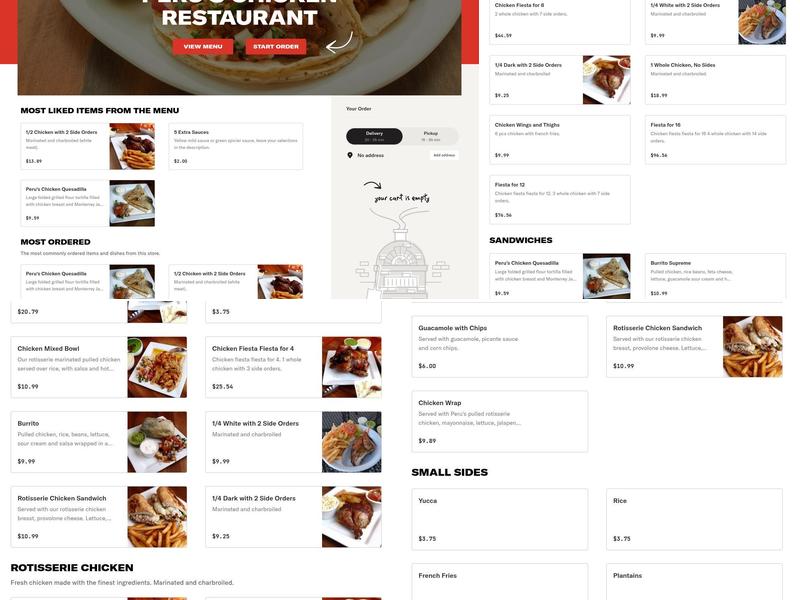 Peru's Chicken Restaurant Menu