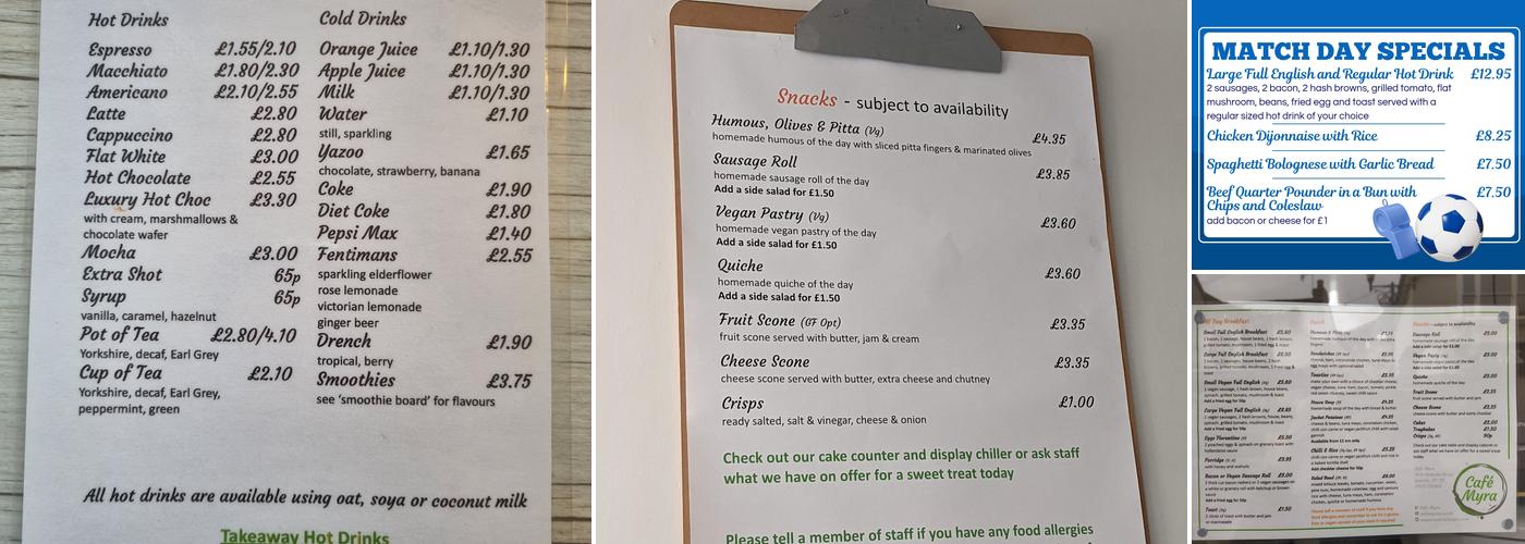 Cafe Myra Menu