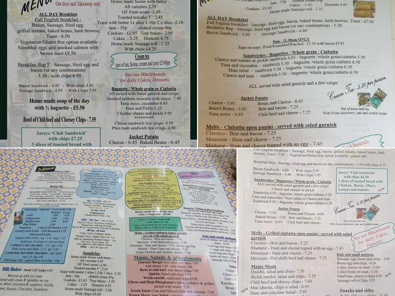 Jaceys Coffee House Menu